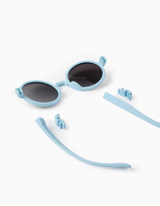 Óculos de Sol Redondos UV Nível 3 Ultraflexíveis para Bebé 3-5A, Azul claro