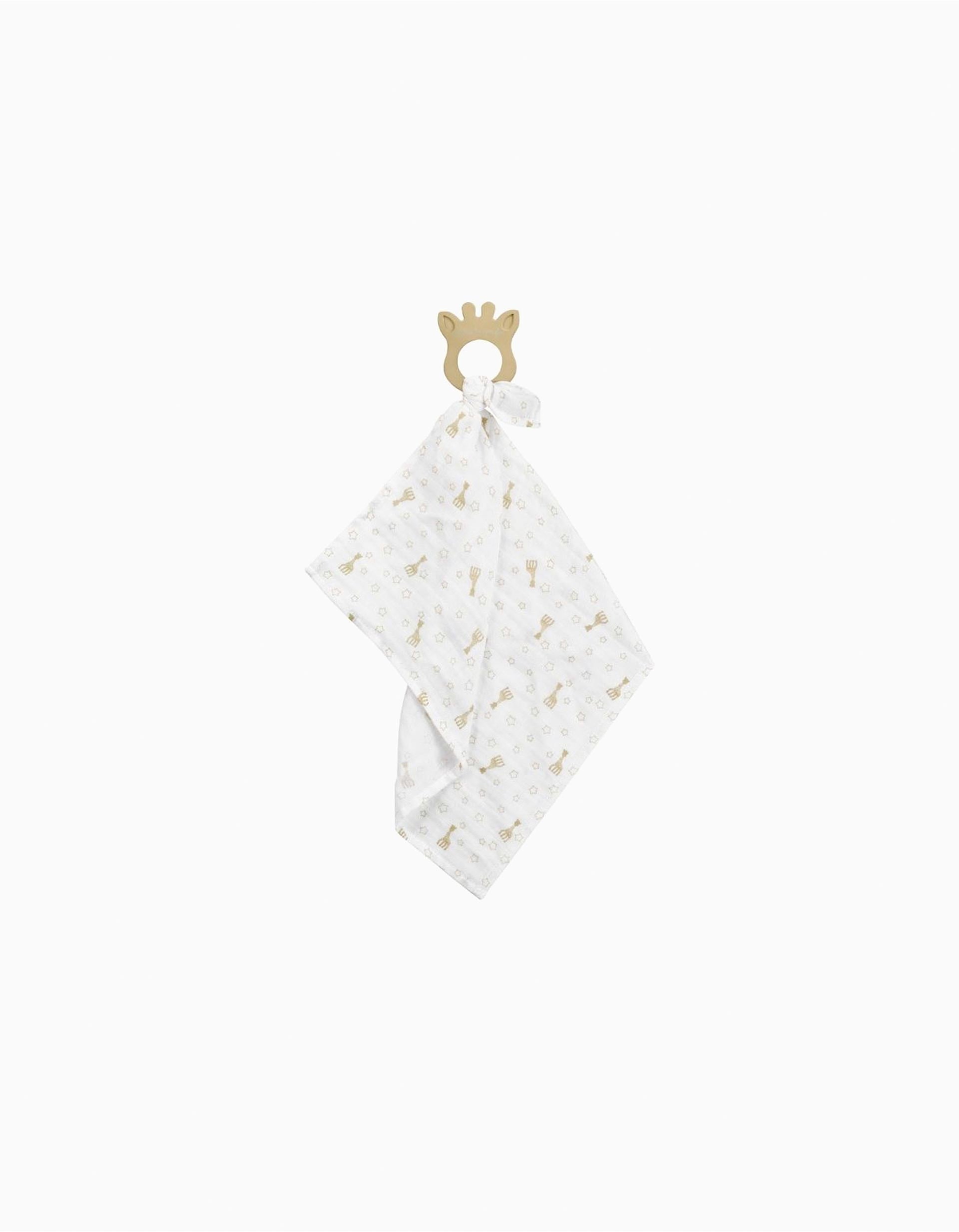 So Pure Sophie La Girafe Teething Ring + Muslin Pack 0M+