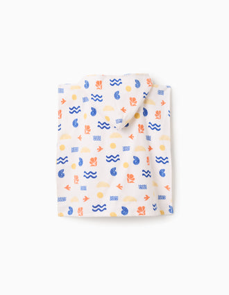 Beach Hooded Poncho for Baby, Beige