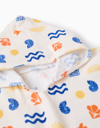 Beach Hooded Poncho for Baby, Beige