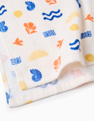 Beach Hooded Poncho for Baby, Beige