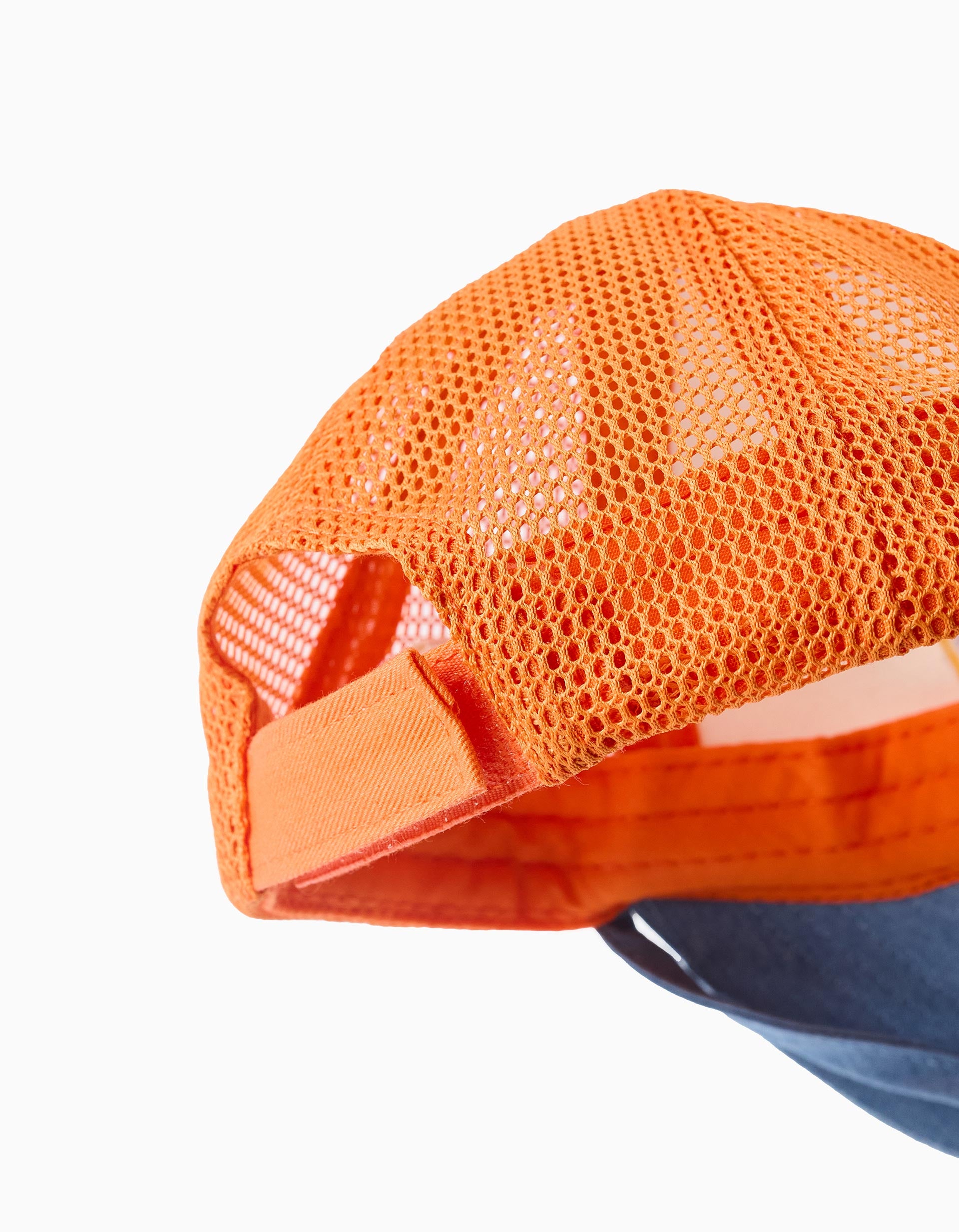 Gorra Combinada para Bebé Niño 'Isla', Naranja/Beige/Azul