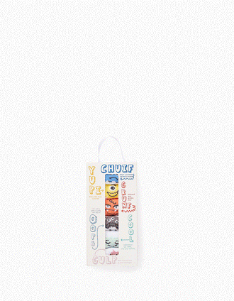 Pack of 6 Pairs of Socks for Children 'Emotions', White