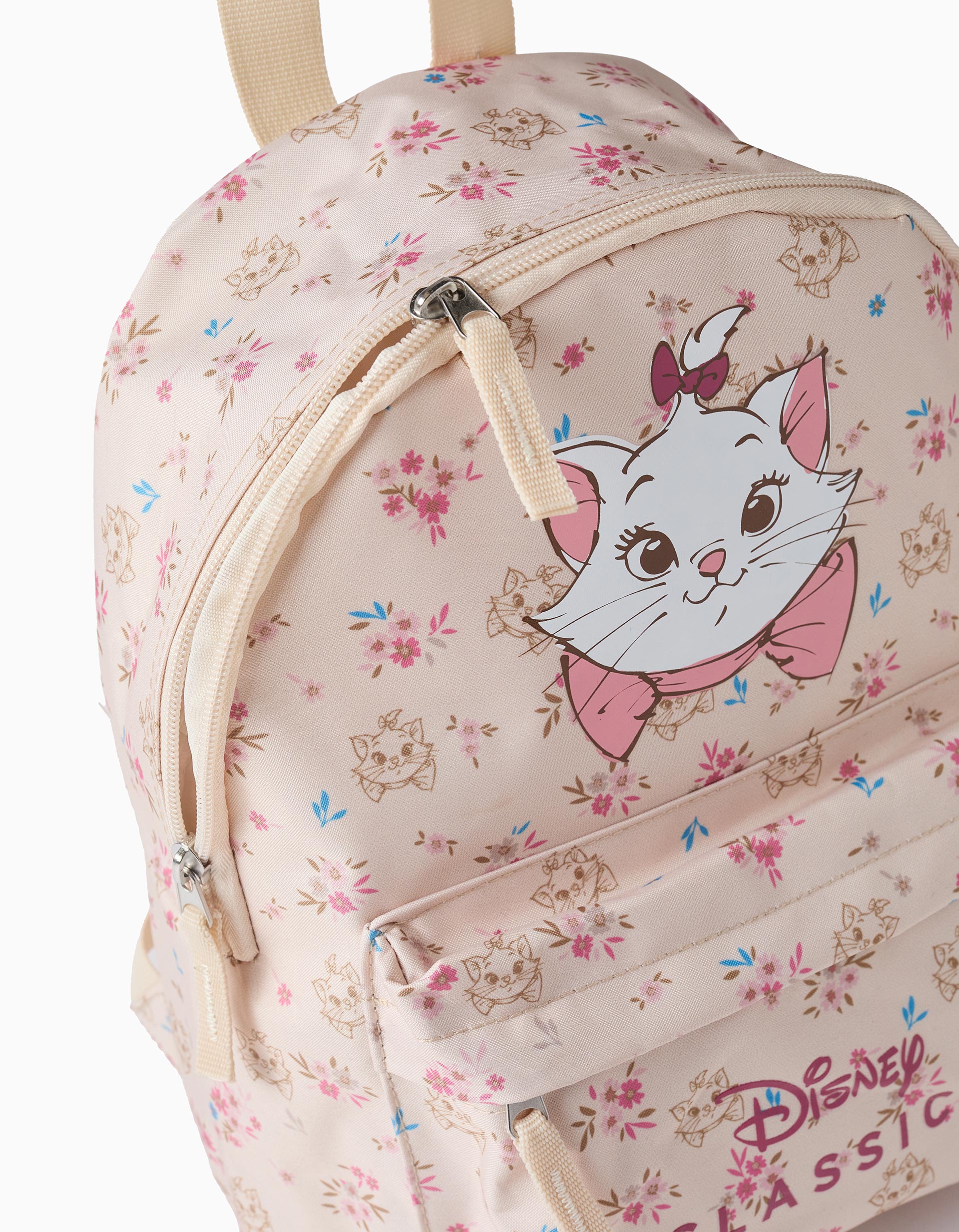 Mochila Floral para Bebé y Niña 'Marie', Beige/Rosa