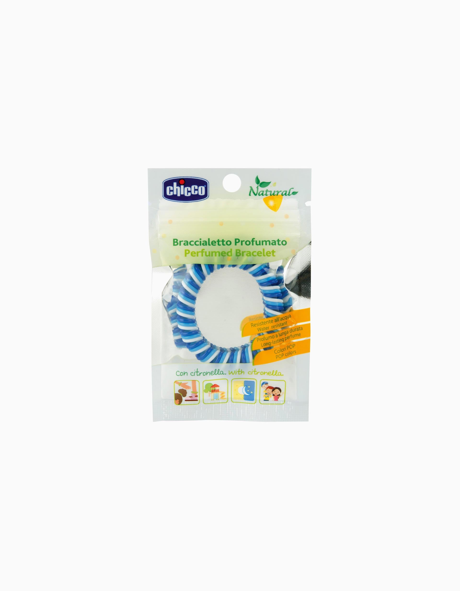 1 Pulseira Perfumada Anti-Mosquito Chicco Sortida 3A+