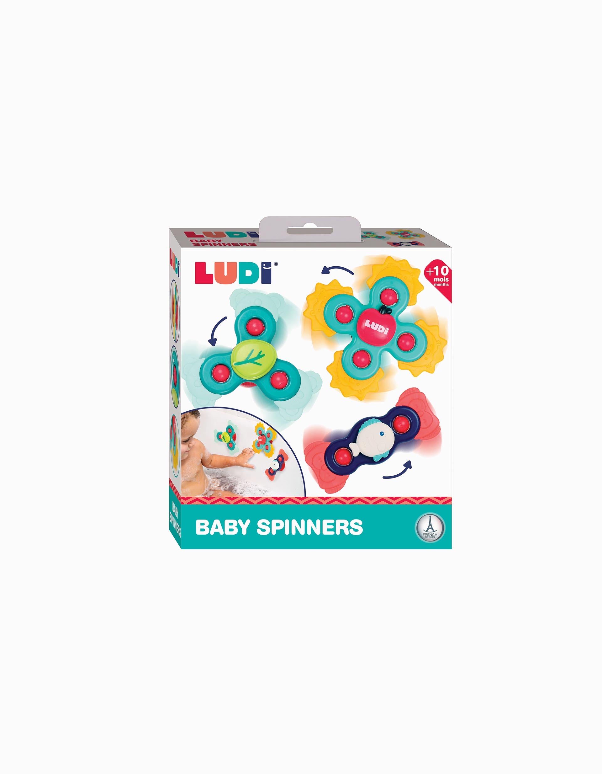 Pack of 3 Ludi Baby Spinners 10M+