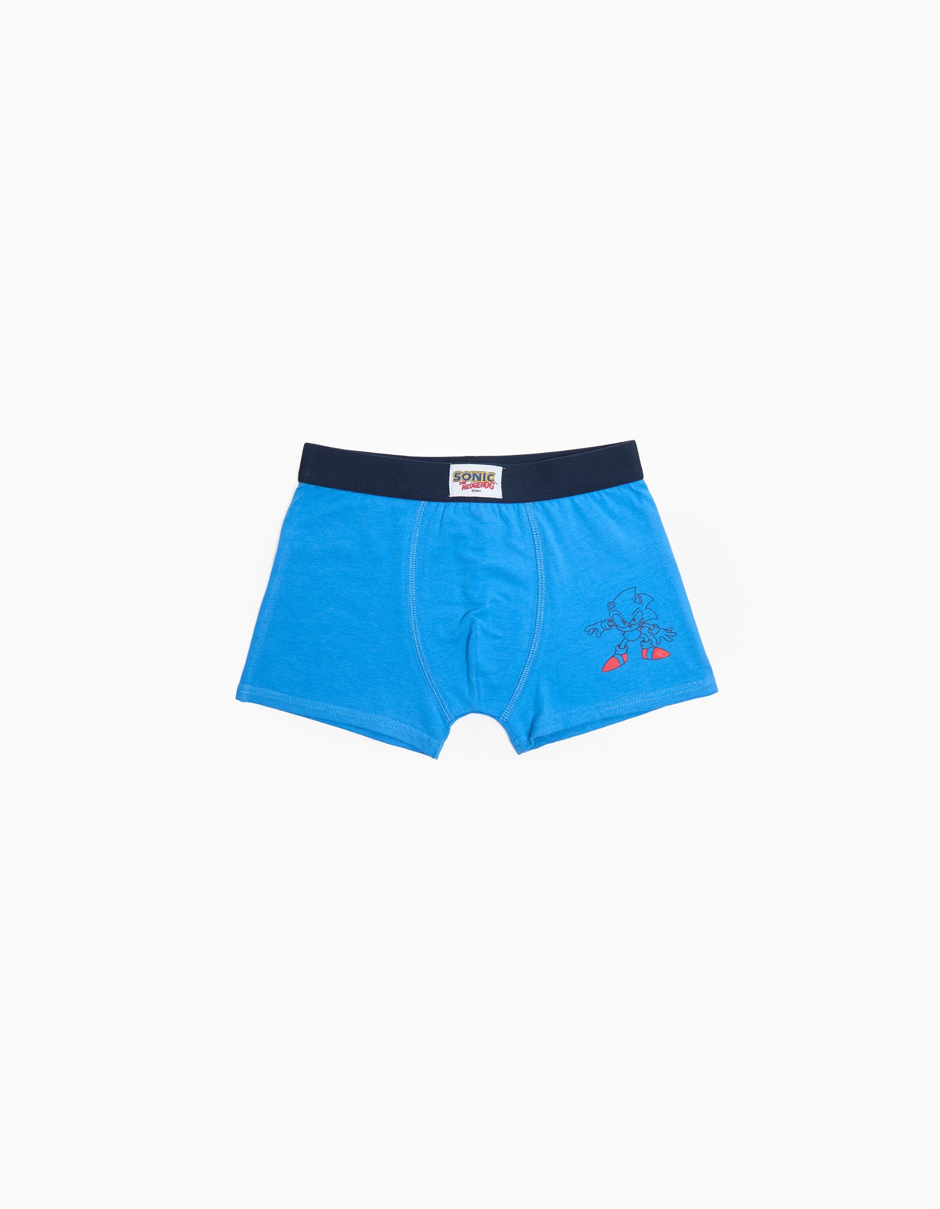 Pack 4 Boxers para Menino 'Sonic', Branco/Azul