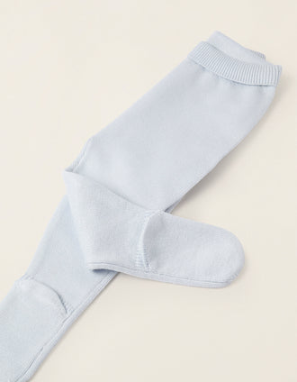 Ensemble en Maille à Rayures pour Nouveau-né, Bleu