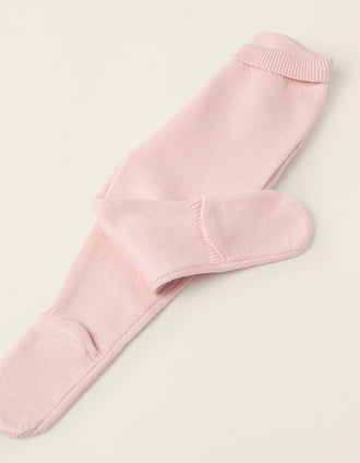 Ensemble en Maille à Rayures pour Nouveau-née, Rose