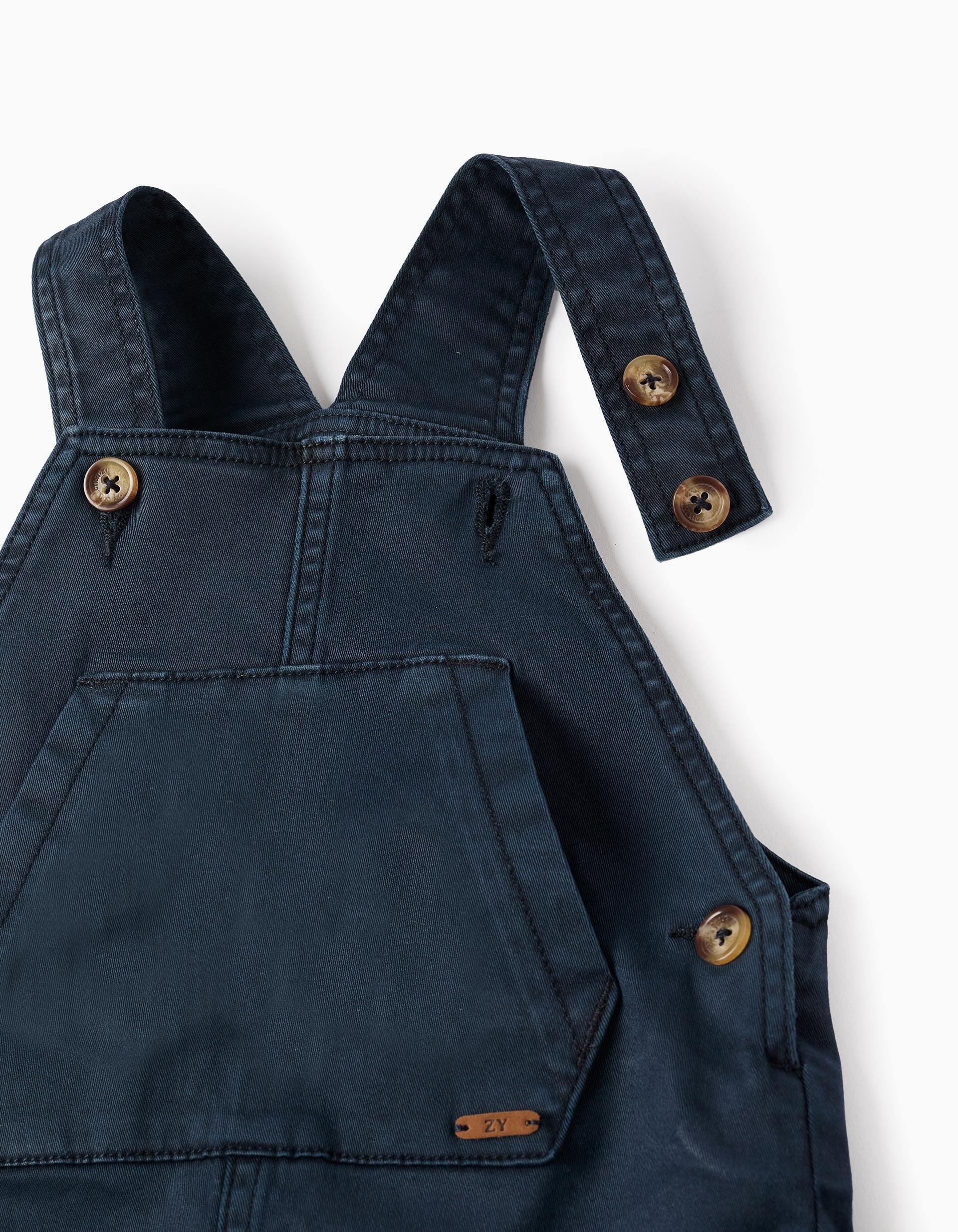 Twill Dungarees for Baby Boys, Dark Blue