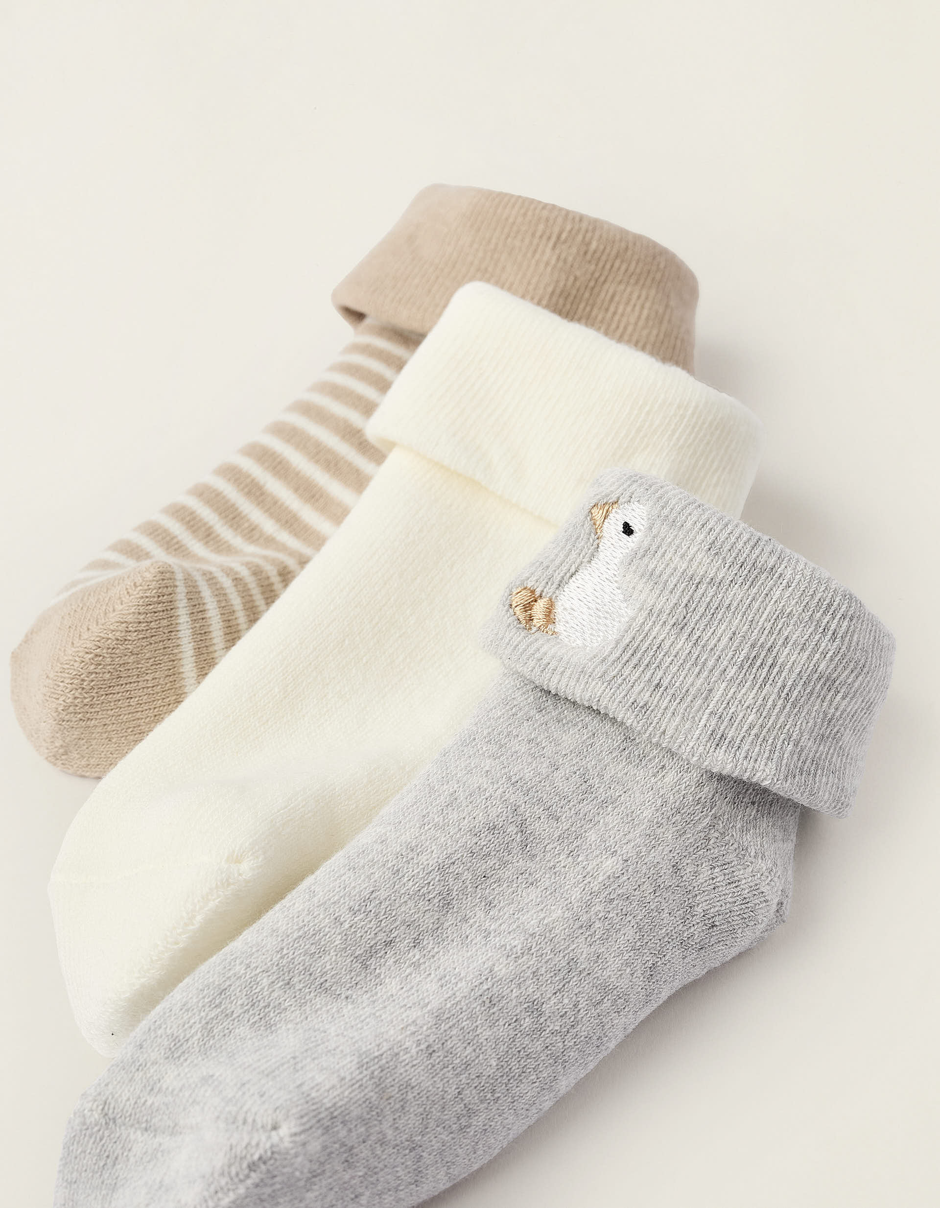 Pack 3 Paires de Chaussettes Épaisses pour Nouveau-né et Bébé, Multicolore