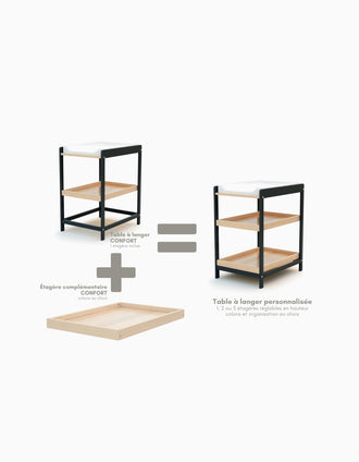 Nappy Changing Table At4 Comfort, Graphite