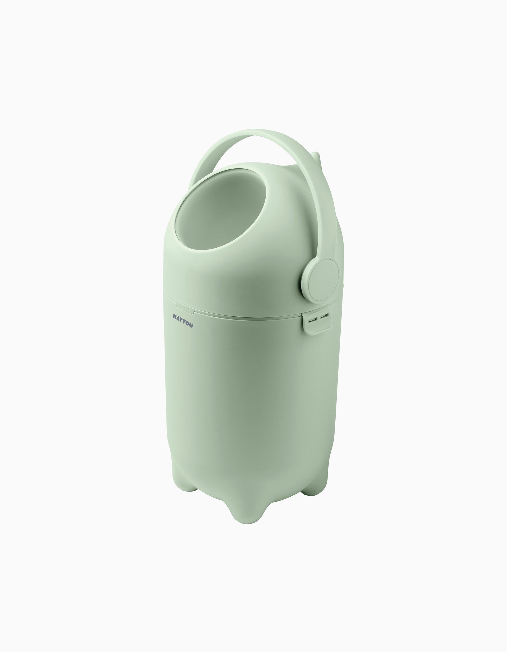 Nattou Dropy Nappy Container, Green