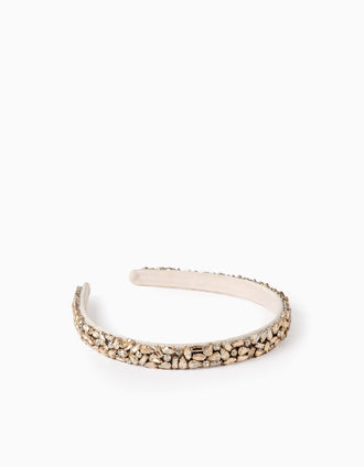 Headband with Multicolour Sparkles for Girls, Gold