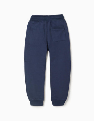 Pantalón Jogger con Bolsillos Sellados para Niño 'Slim', Azul Oscuro