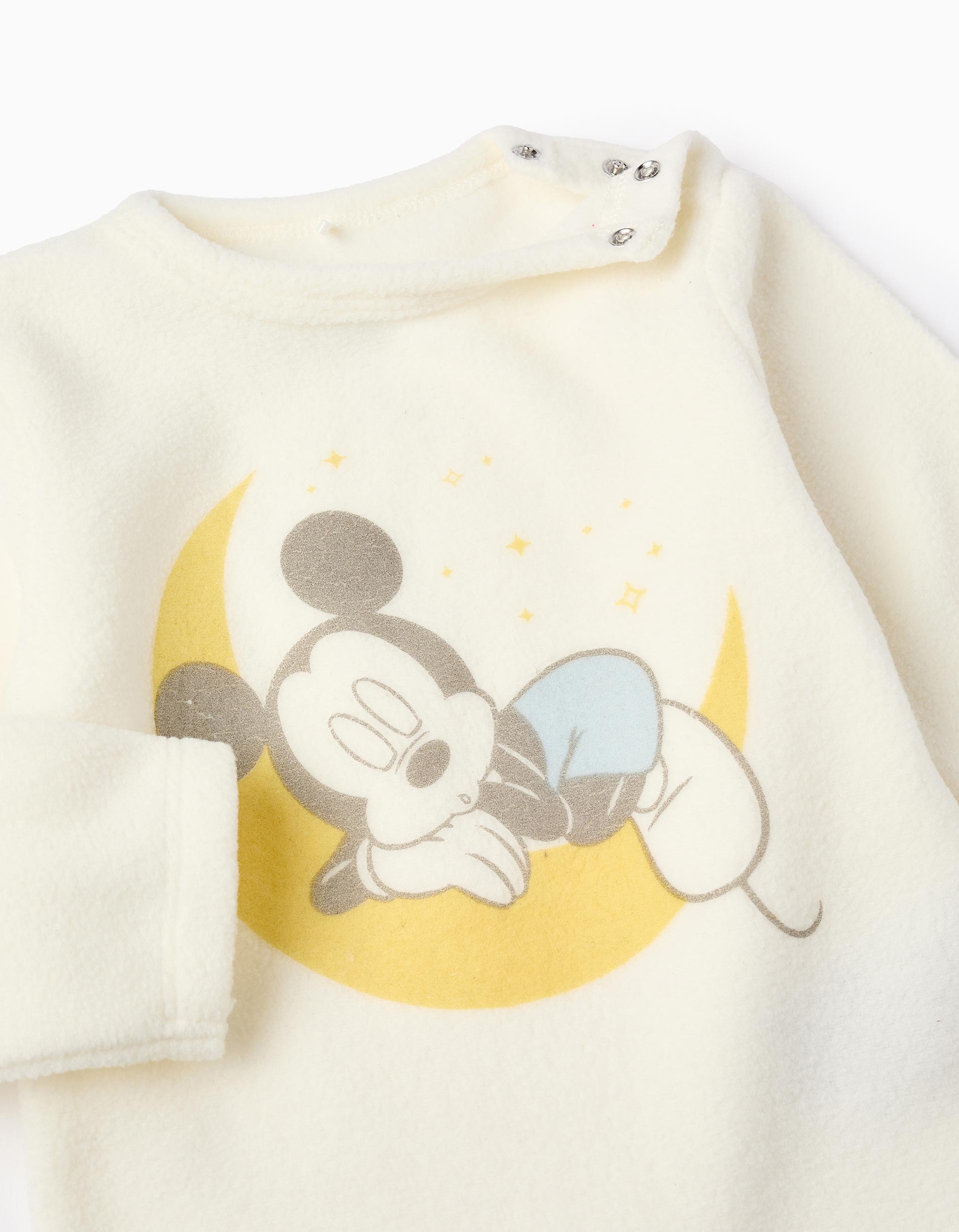 Polar Pyjama for Baby Boys 'Sleepy Mickey', White/Grey