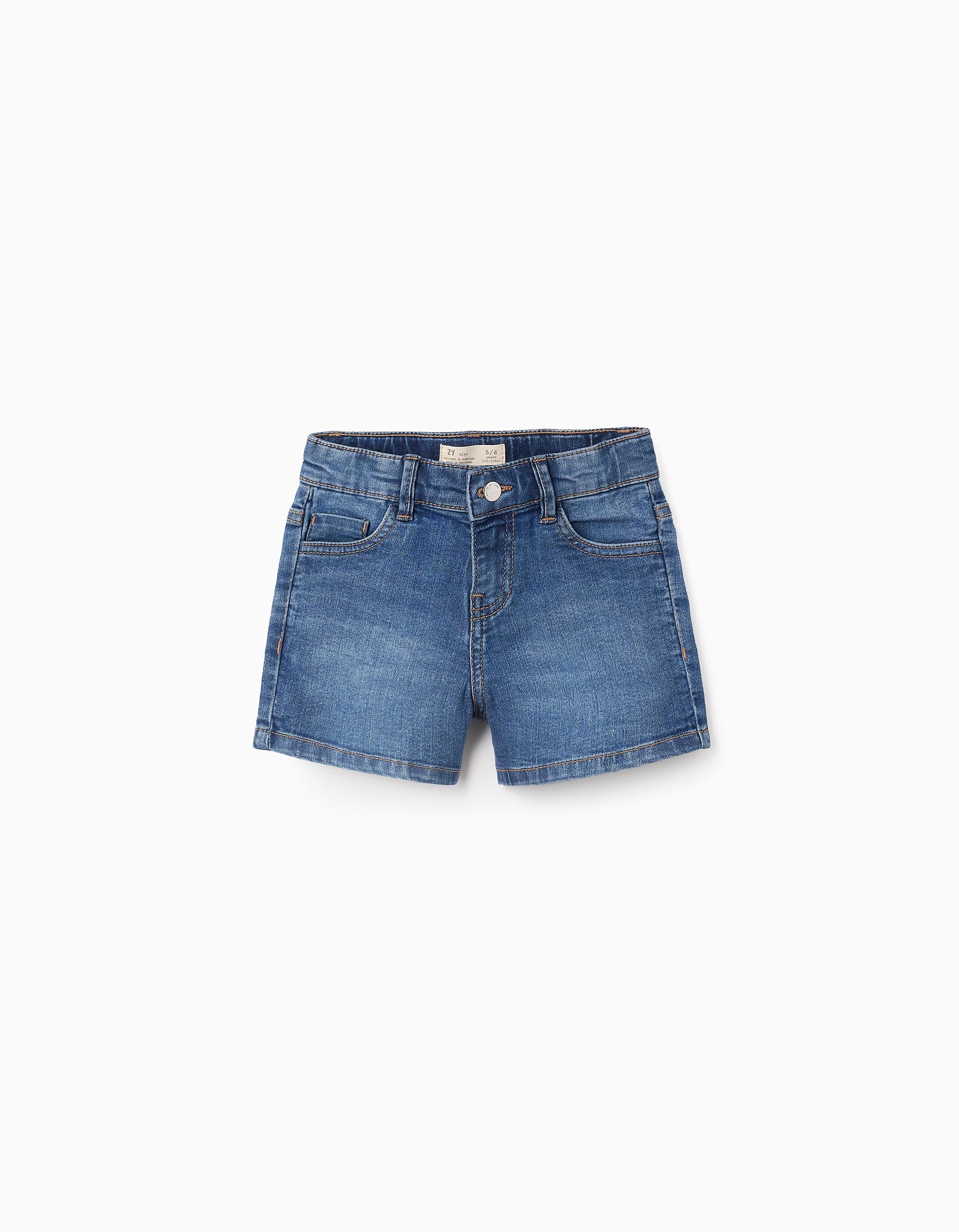 Short Denim Shorts for Girls, Dark Blue