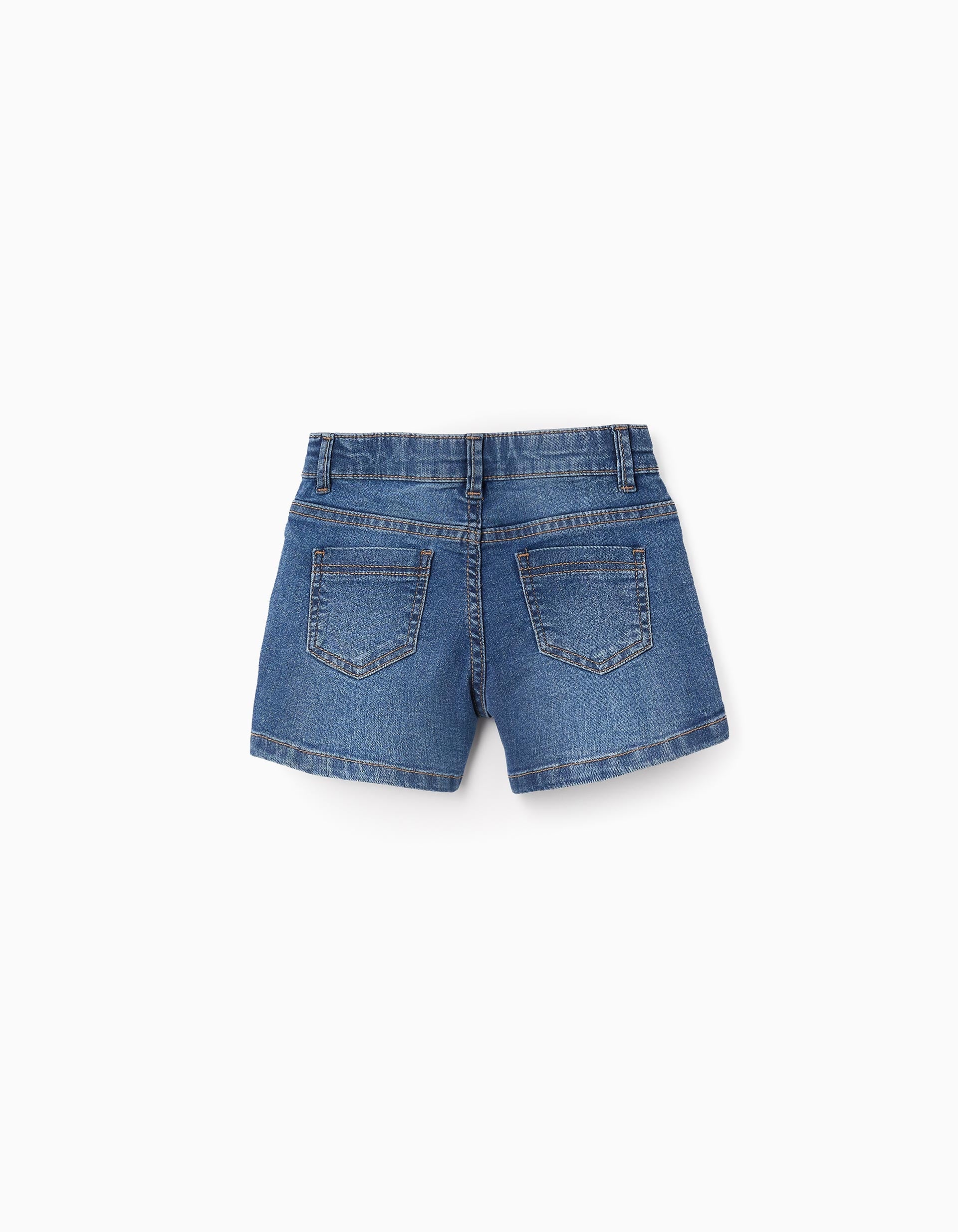 Short Denim Shorts for Girls, Dark Blue