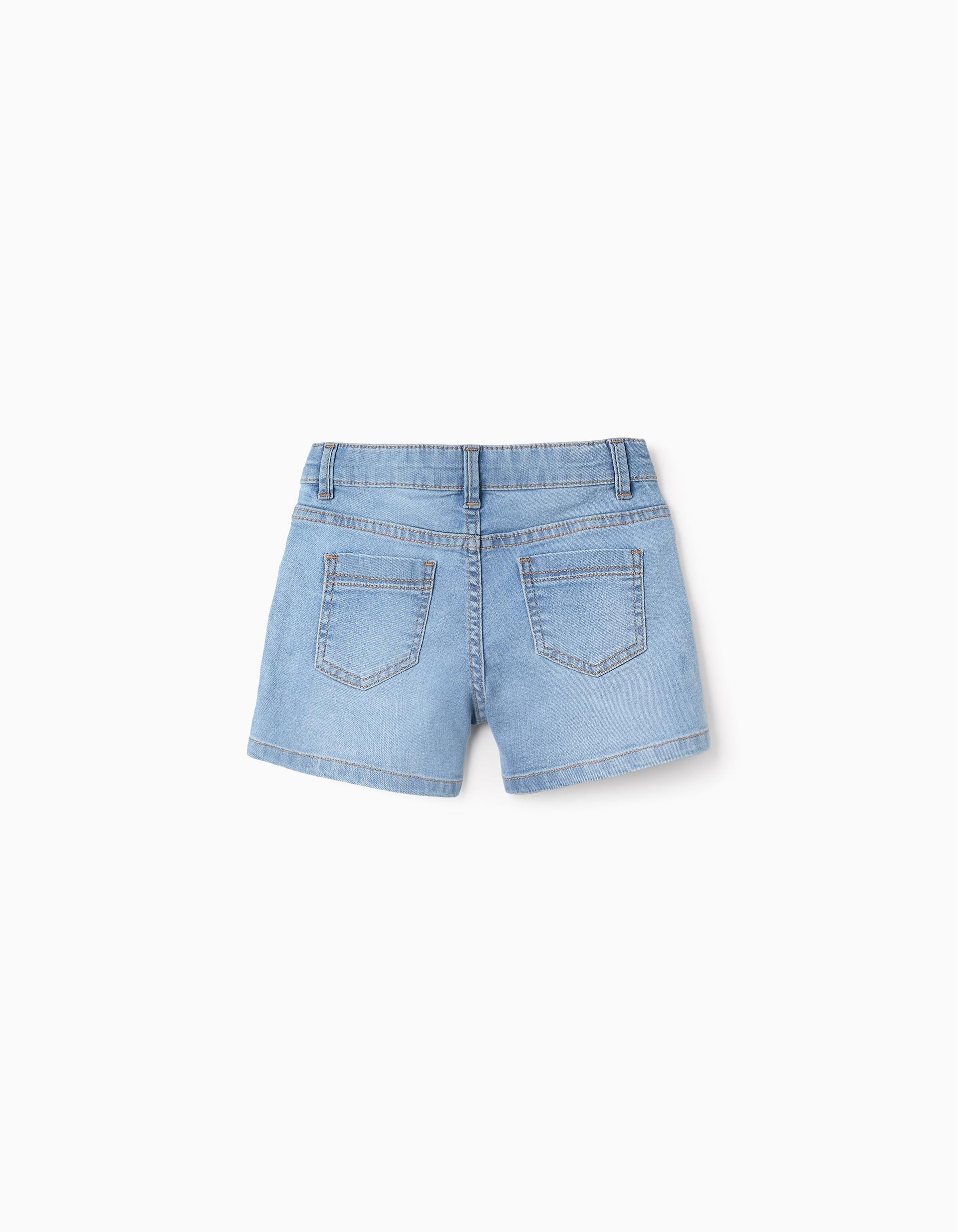 Short Denim Shorts for Girls, Blue