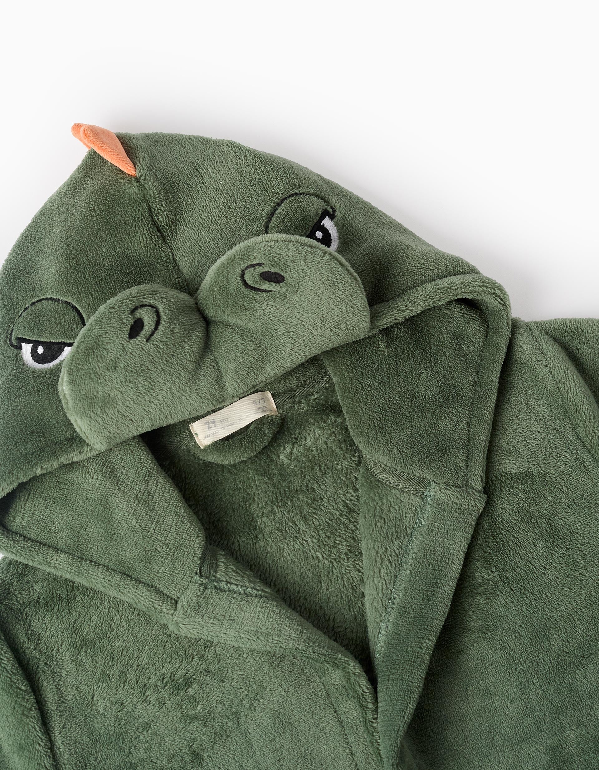 Bata de Peluche para Niño 'Cocodrilo', Verde