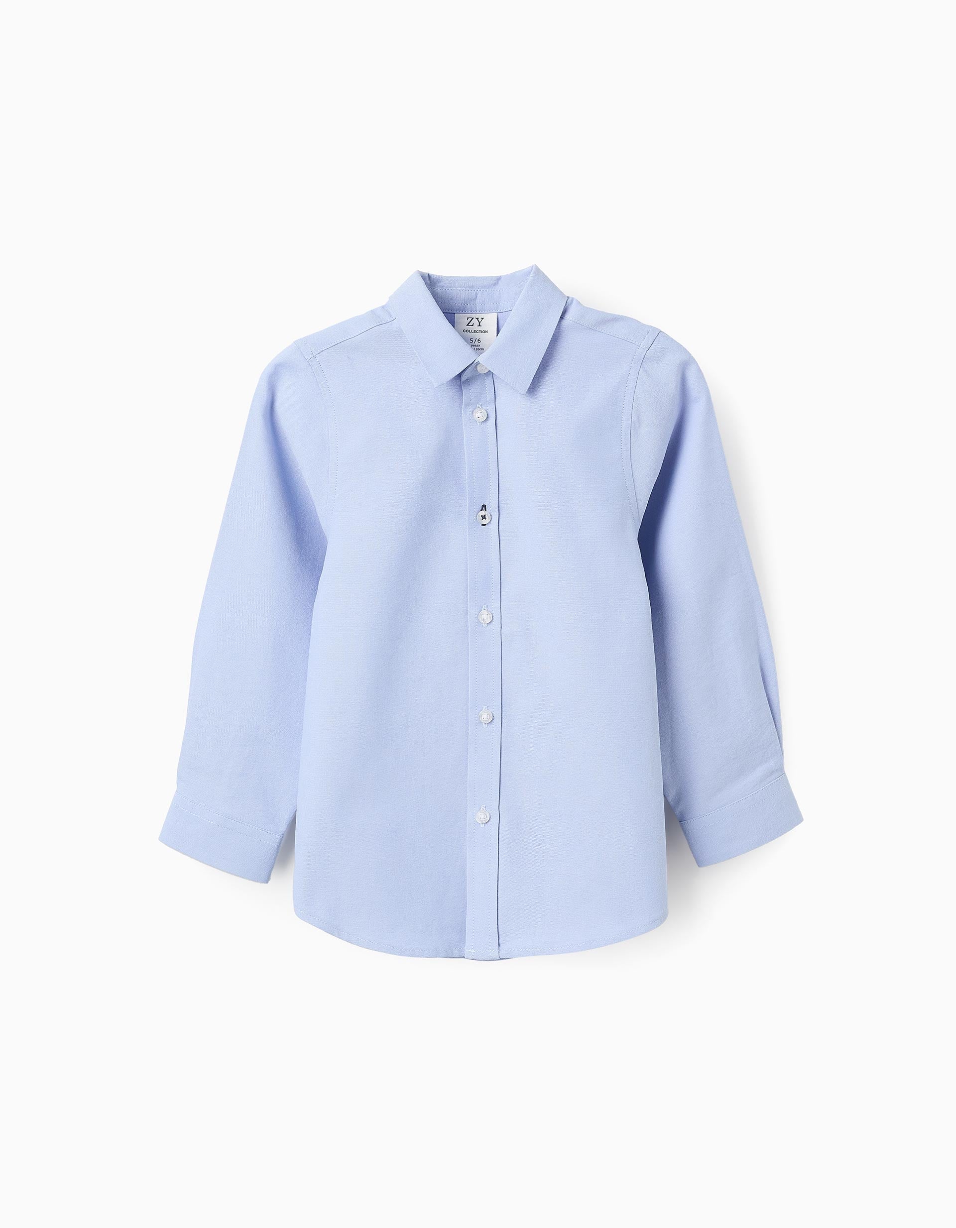 Camisa en Oxford de Algodón para Niño, Azul