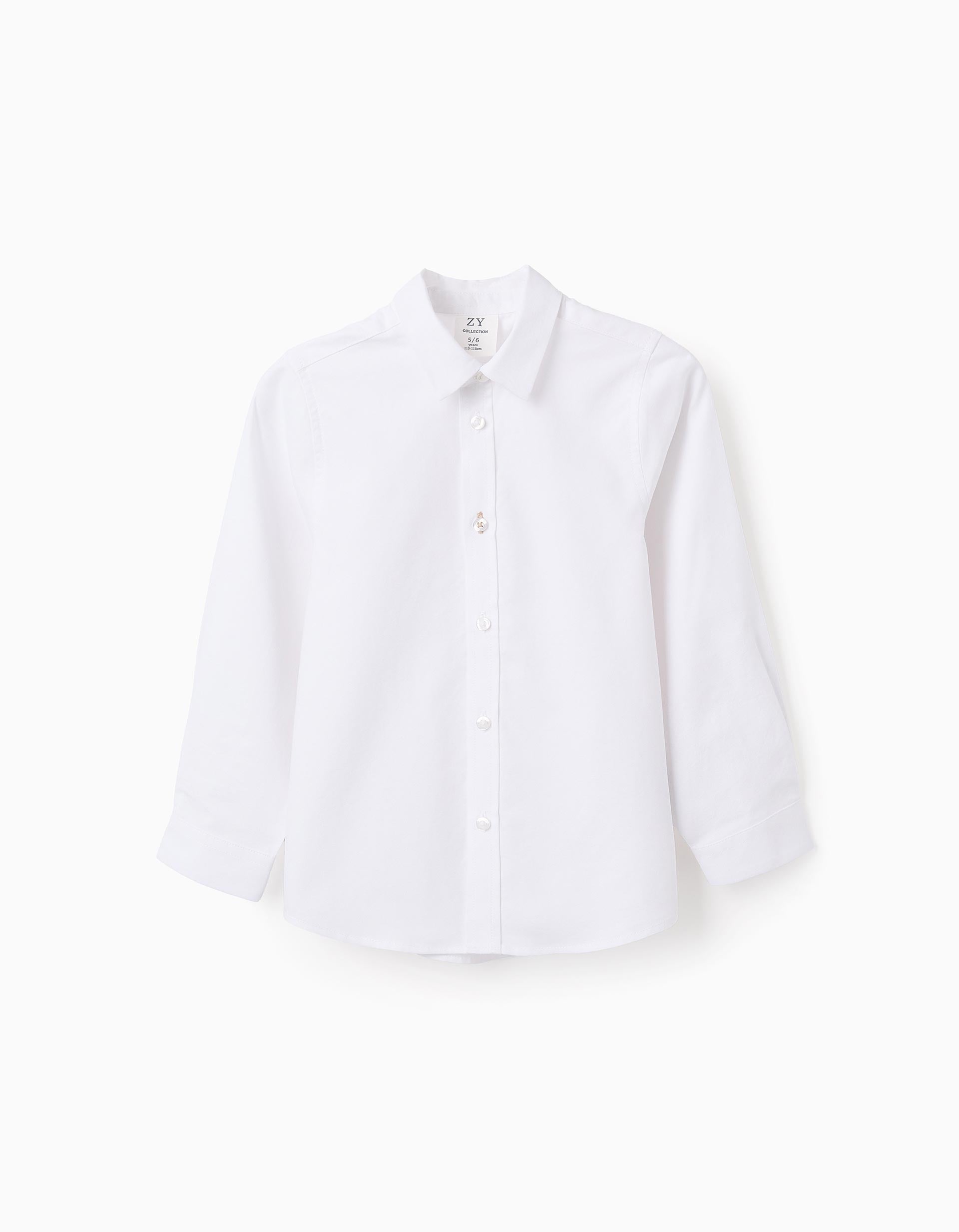 Camisa en Oxford de Algodón para Niño, Blanco