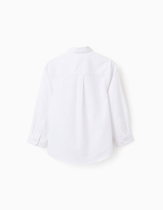 Camisa em Oxford de Algodão para Menino, Branco