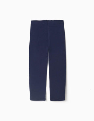 Pack de 2 pares de leggins para niña, blanco/azul oscuro