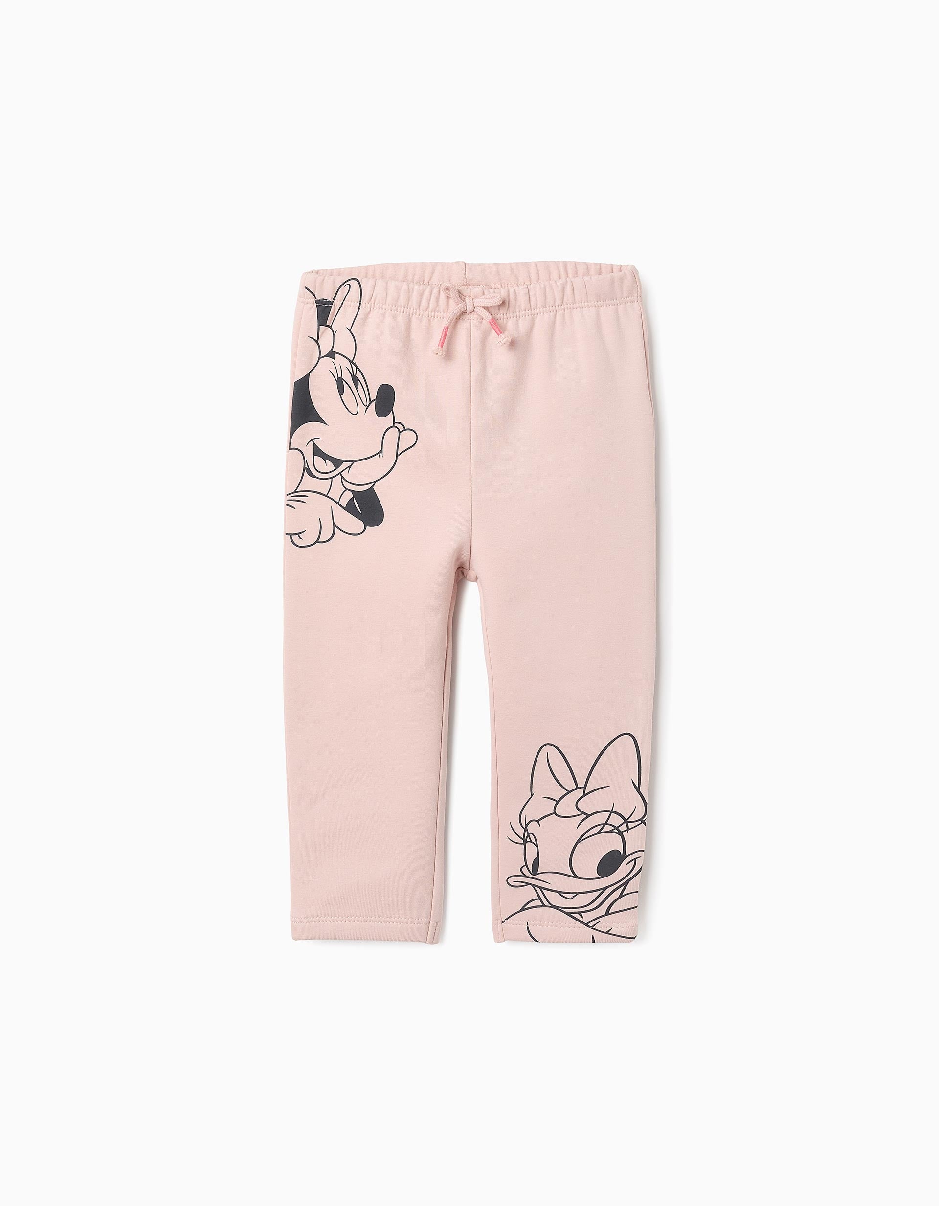 Jeggings Cardadas para Menina 'Minnie & Margarida', Rosa