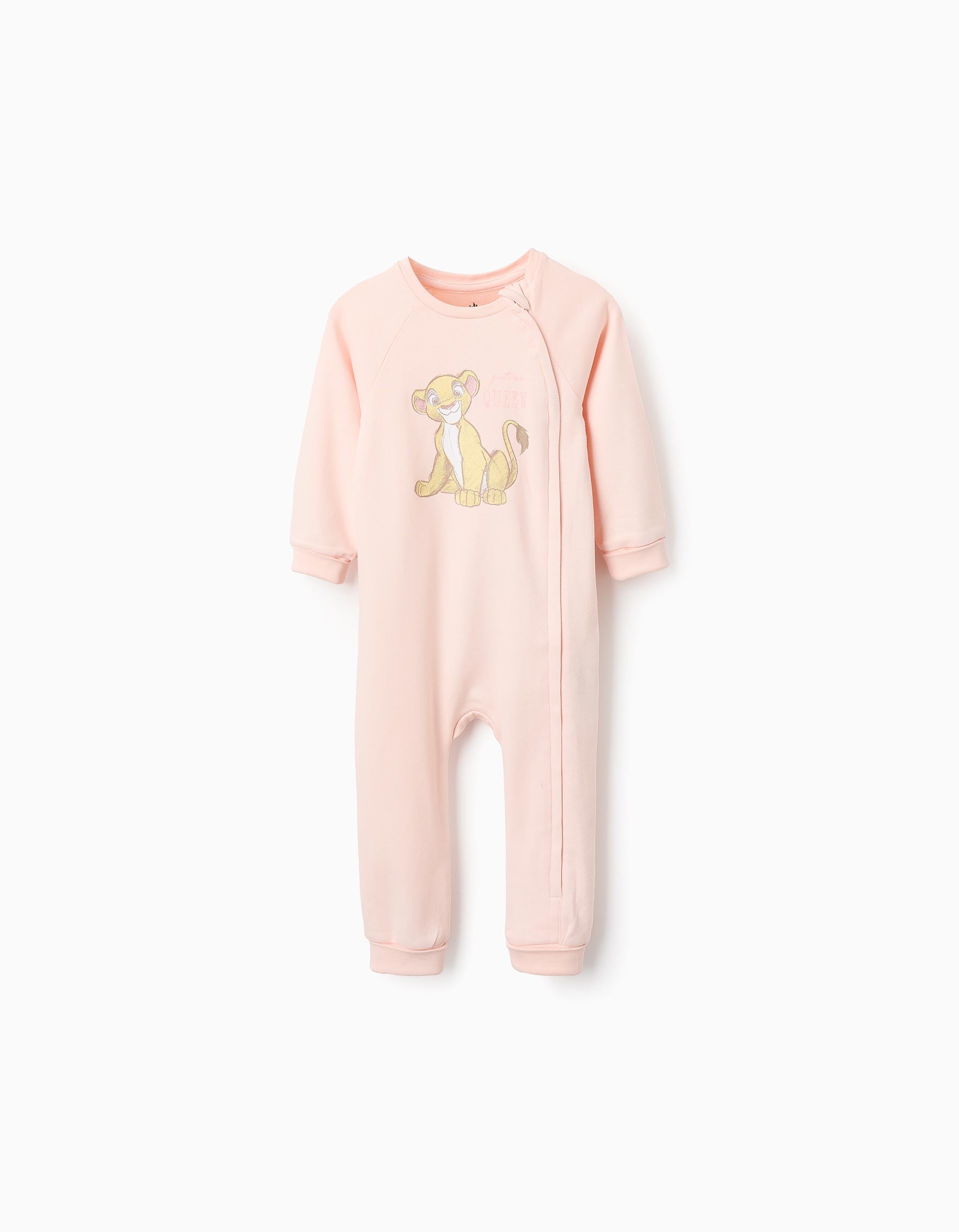 Babygrow sem Pés em Interlock para Bebé Menina 'Nala', Rosa