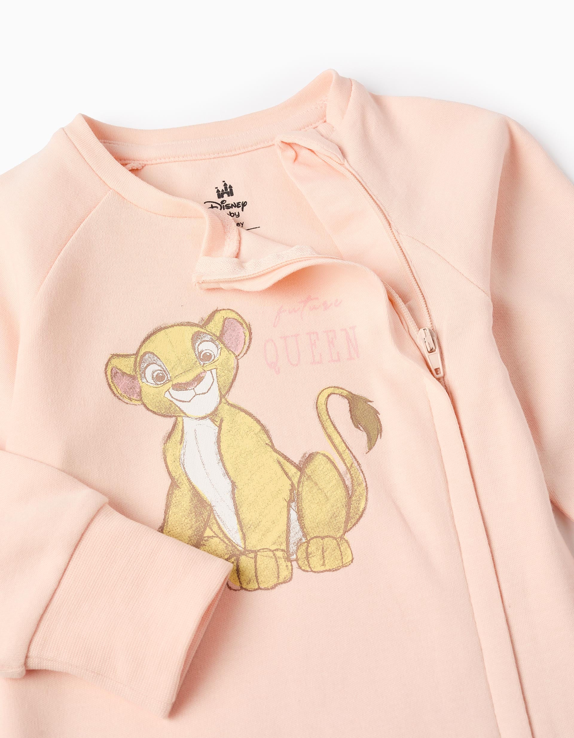 Babygrow sem Pés em Interlock para Bebé Menina 'Nala', Rosa