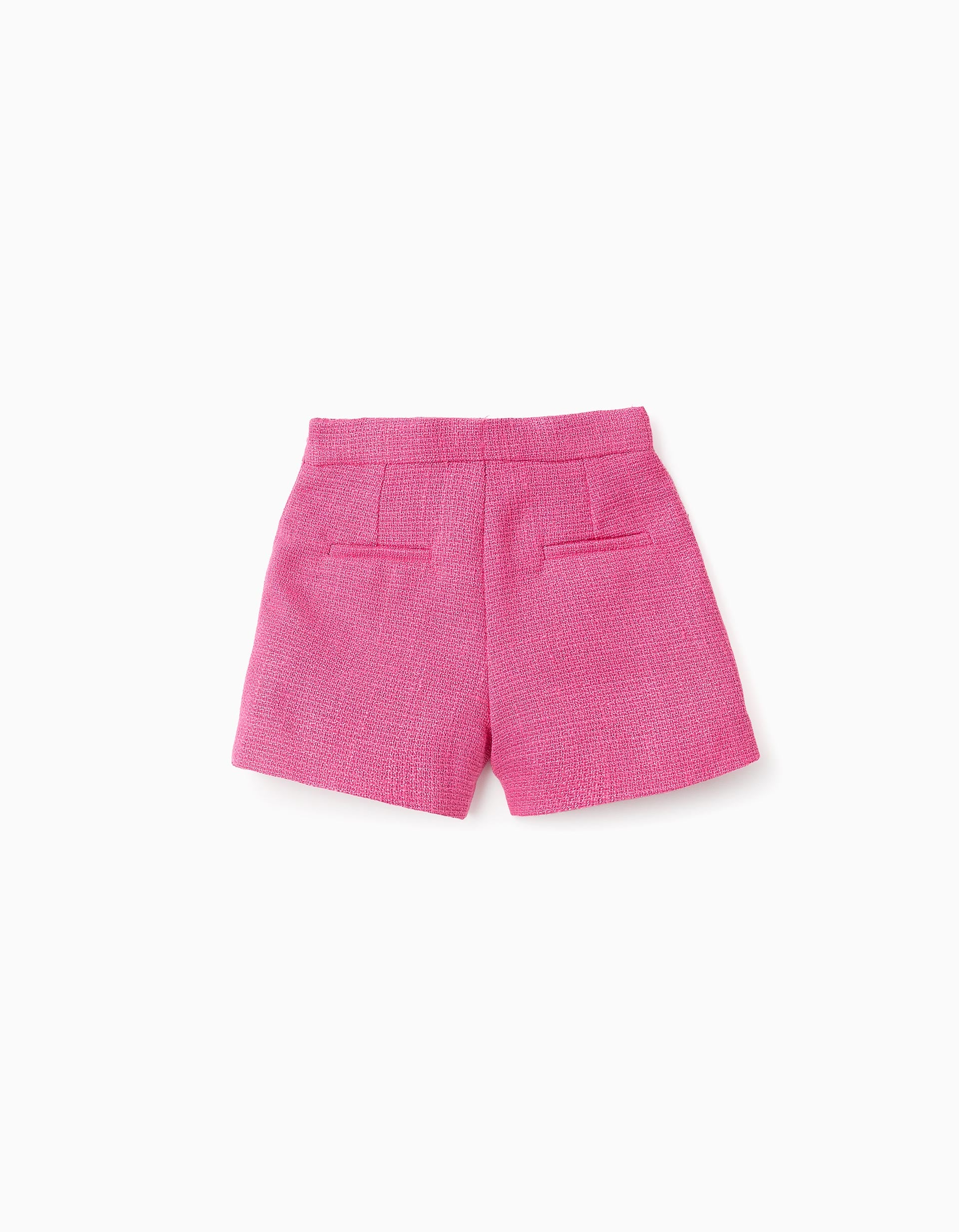 Calções Tweed para Bebé Menina, Rosa