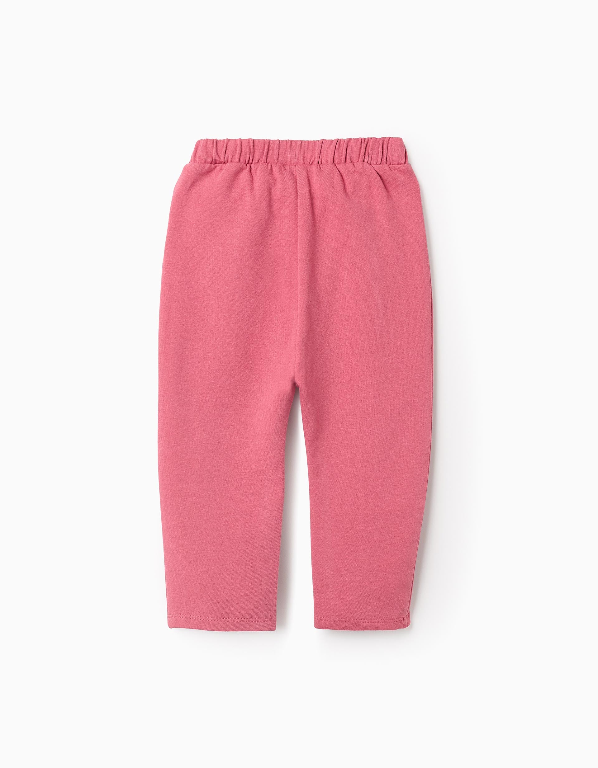 Calças Cardadas com Laço para Bebé Menina, Rosa