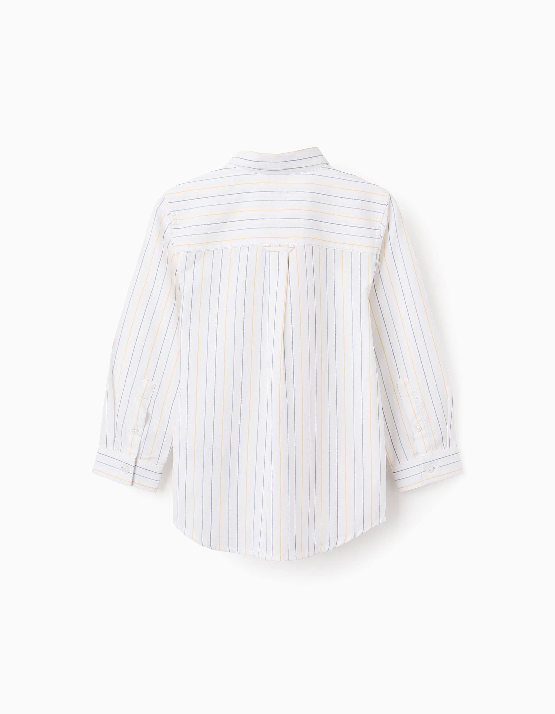 Striped Shirt for Boys, White/Yellow/Blue