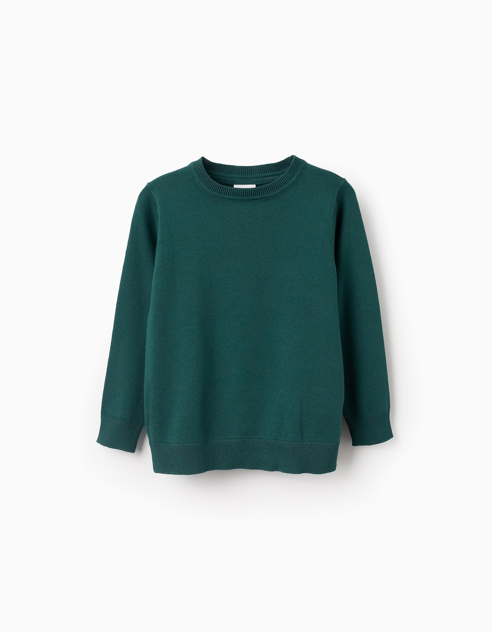 Pull en Maille Unie pour Garçon, Vert