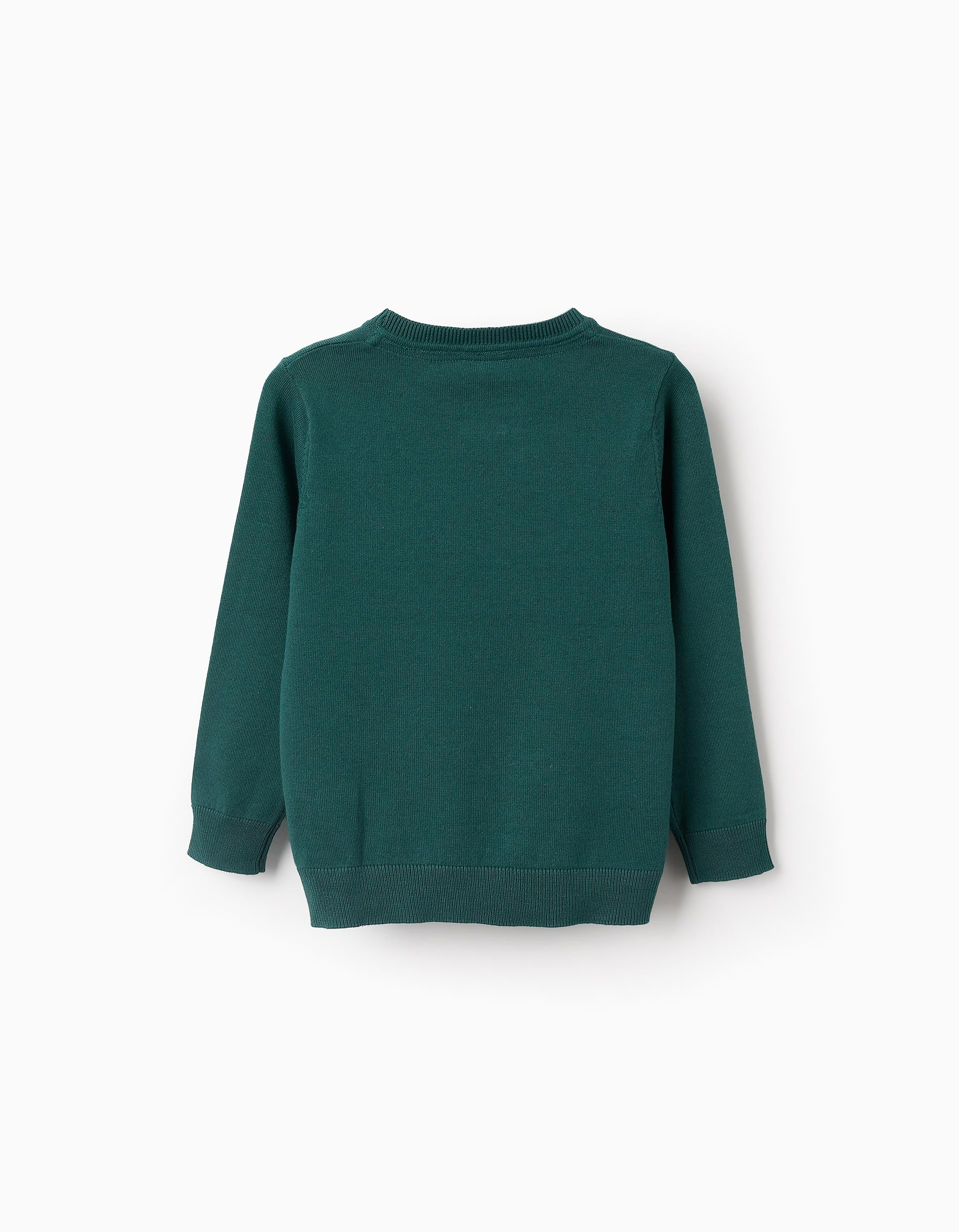 Pull en Maille Unie pour Garçon, Vert