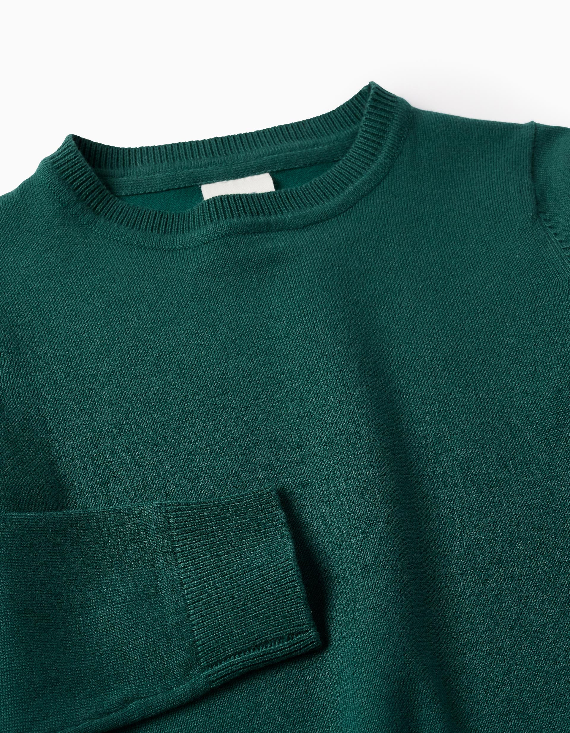 Pull en Maille Unie pour Garçon, Vert