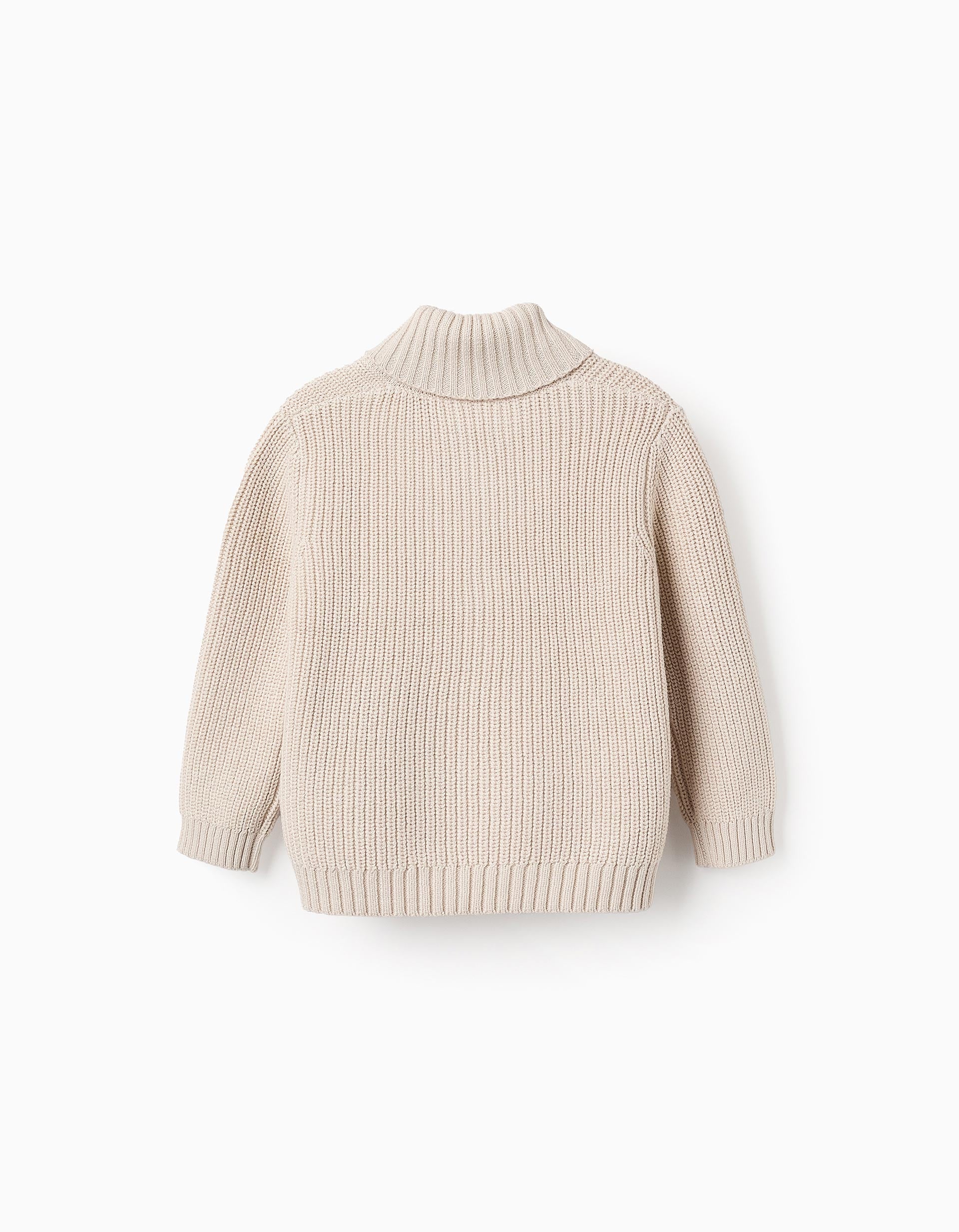 Pull en Maille avec Col Roulé pour Garçon 'B&S', Beige