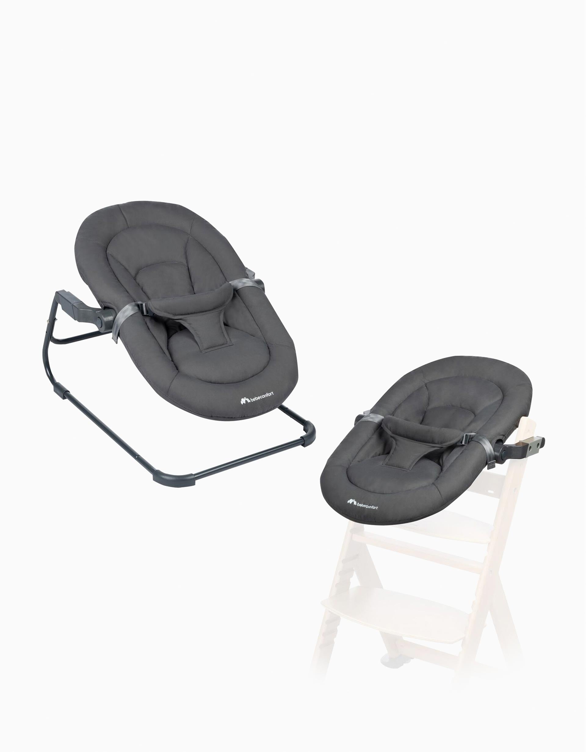 Cadeira De Repouso 2 Em 1 Bebe Confort Timba, Mineral Graphite 