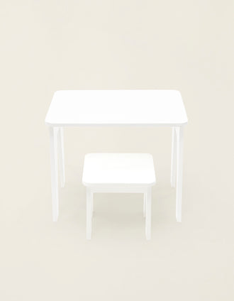 Desk + Stool Zy Baby, White
