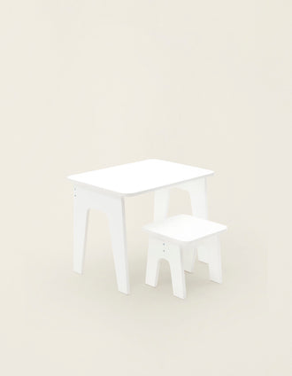 Desk + Stool Zy Baby, White