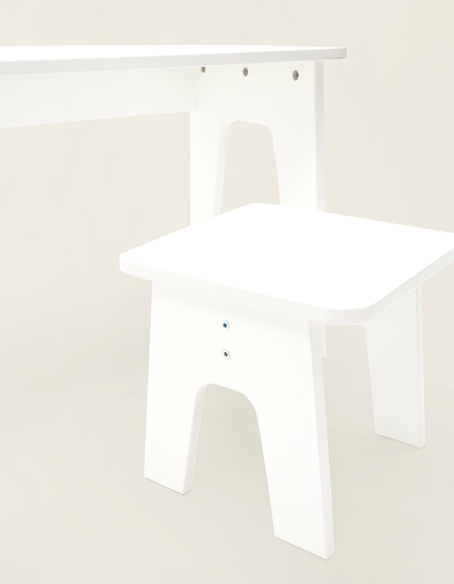 Bureau + Chaise ZY Baby, Blanc