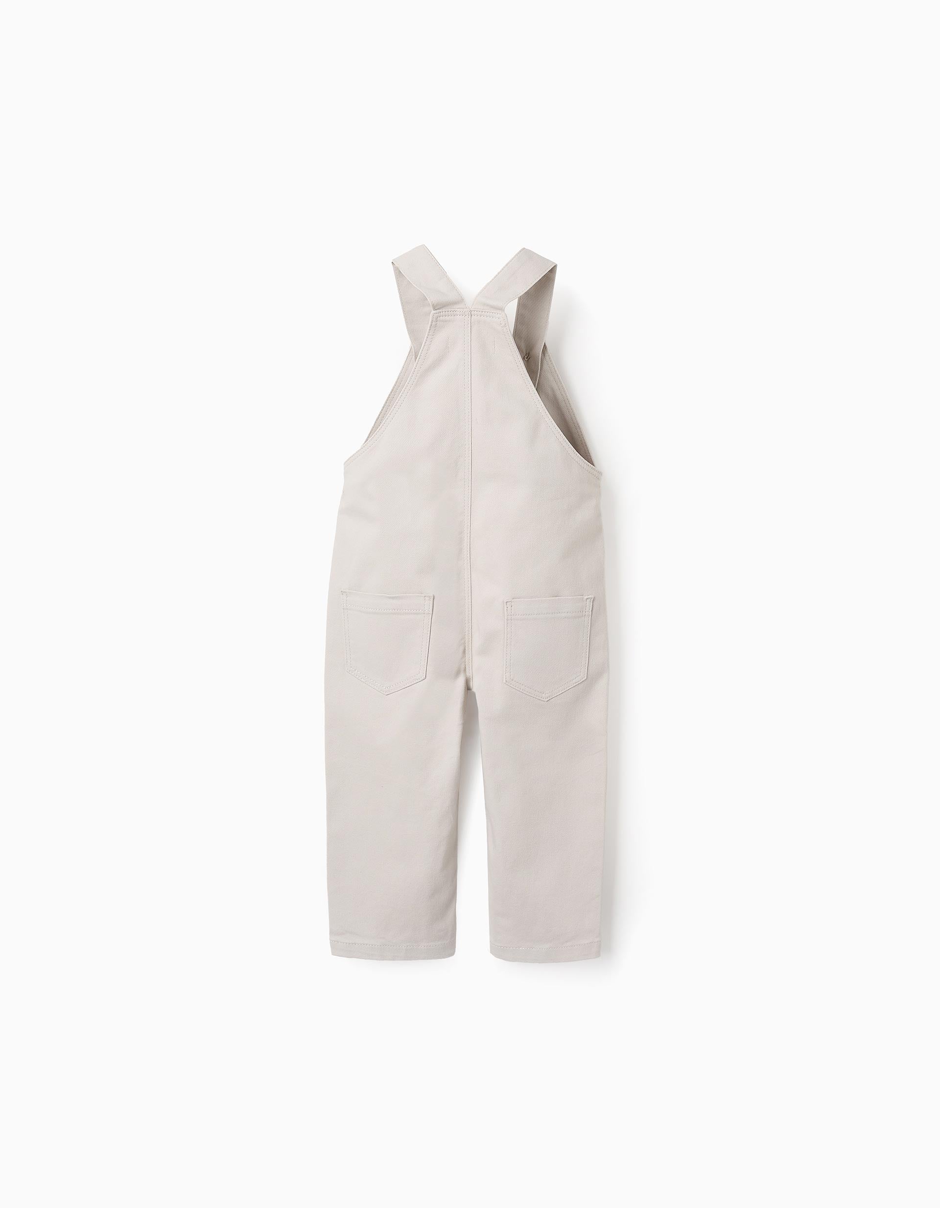 Twill Dungarees for Baby Boys, Beige