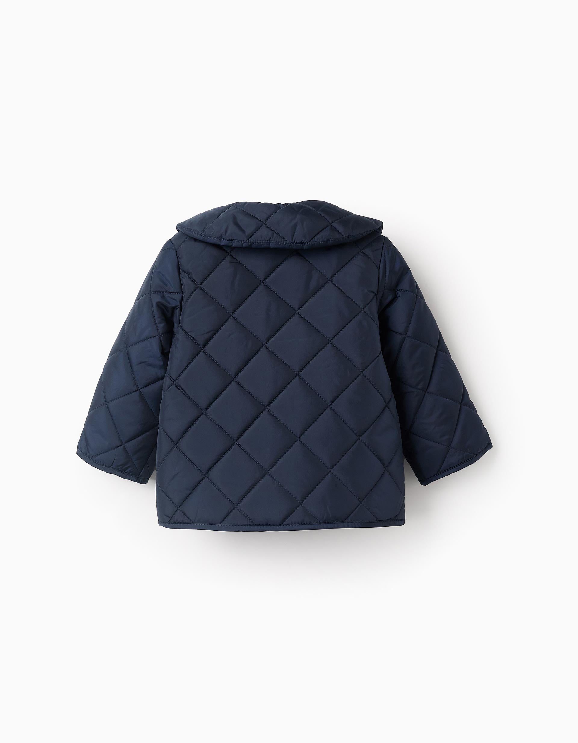 Doudoune Classique pour Bébé Fille, Bleu Foncé