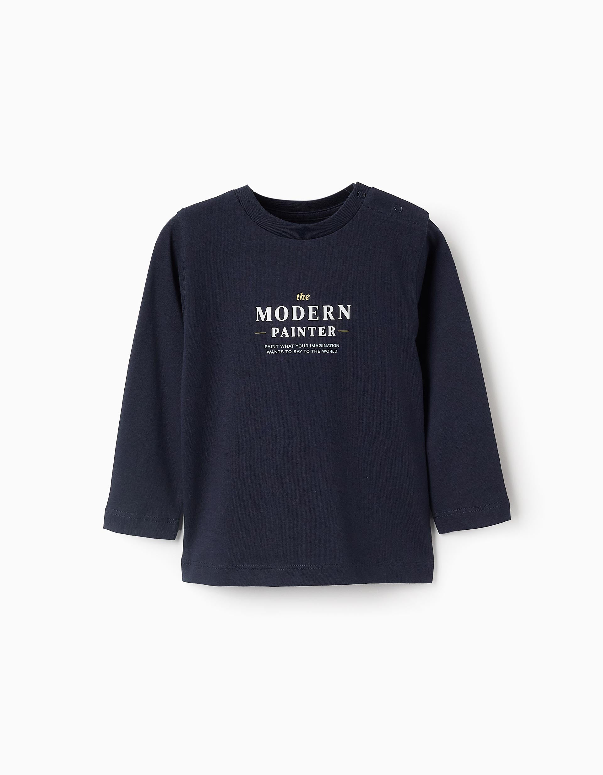 Long Sleeve T-shirt for Baby Boys 'Modern Painter', Blue