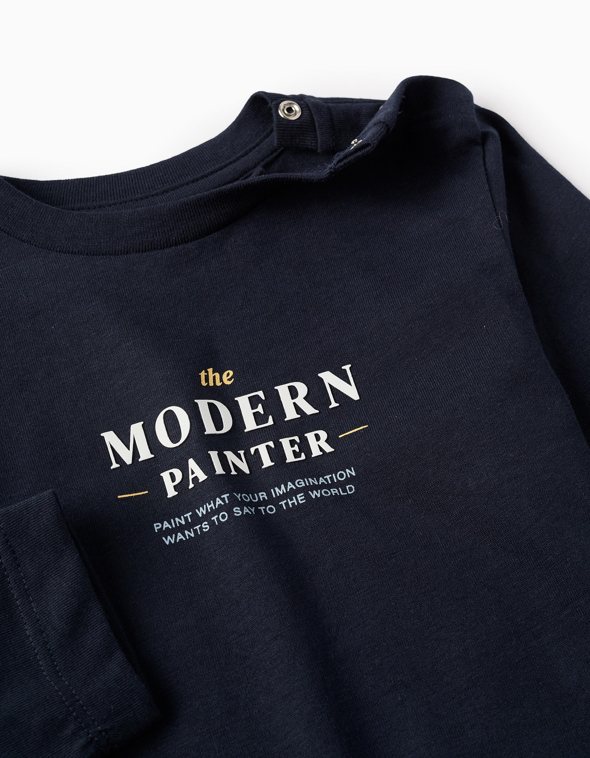 Long Sleeve T-shirt for Baby Boys 'Modern Painter', Blue