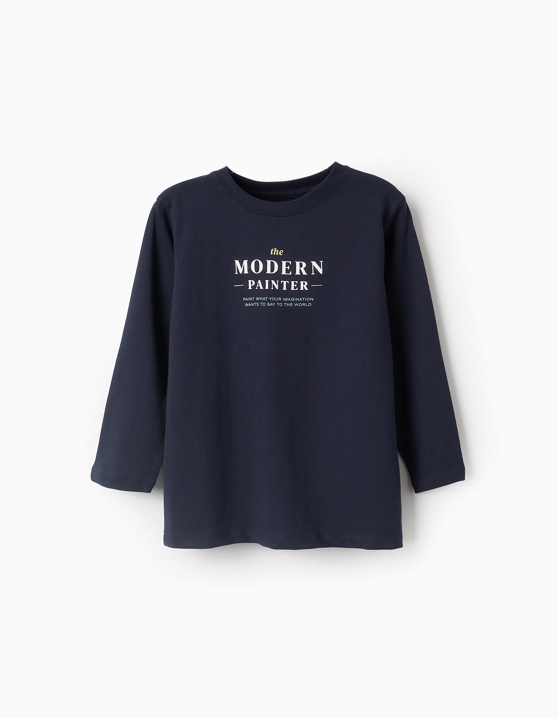 Long Sleeve T-shirt for Boys 'Modern', Dark Blue