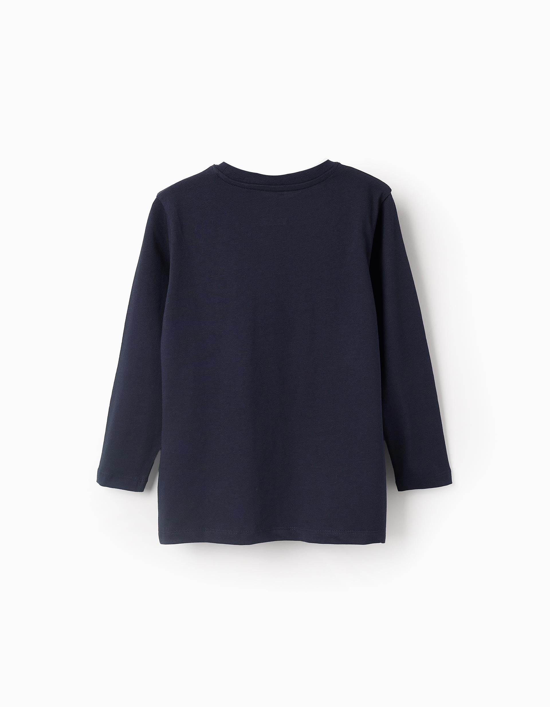 Long Sleeve T-shirt for Boys 'Modern', Dark Blue