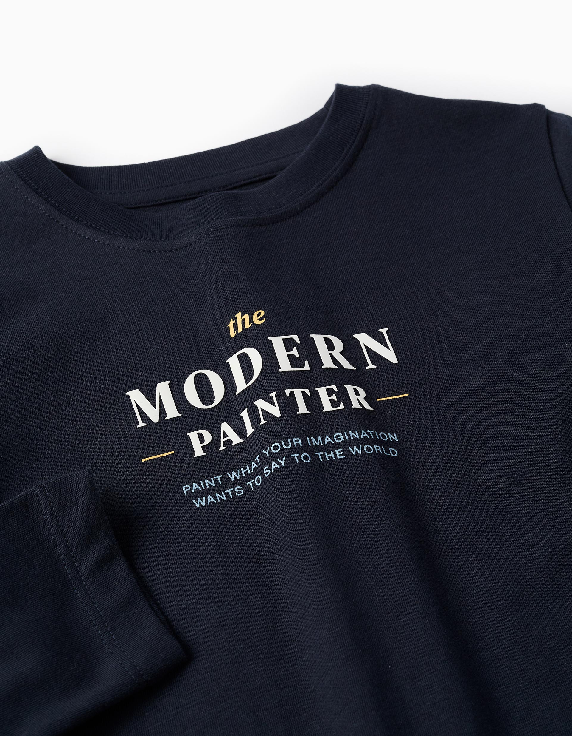 Long Sleeve T-shirt for Boys 'Modern', Dark Blue