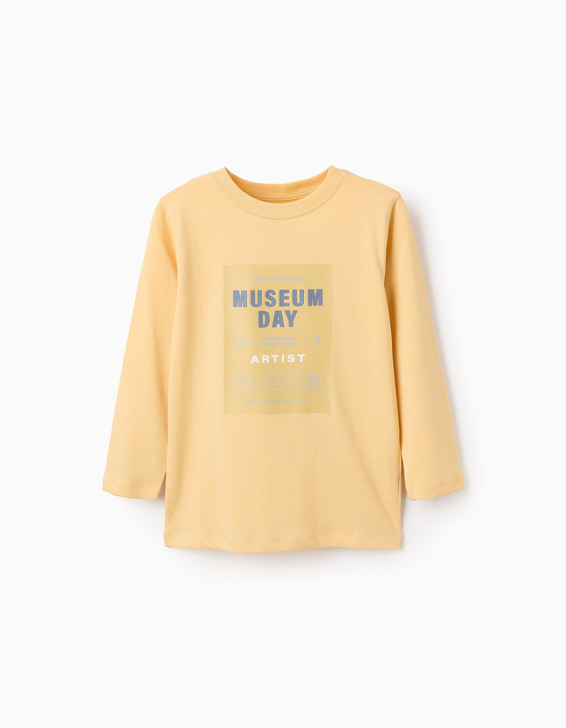 Long Sleeve T-shirt for Boys 'Museum', Yellow